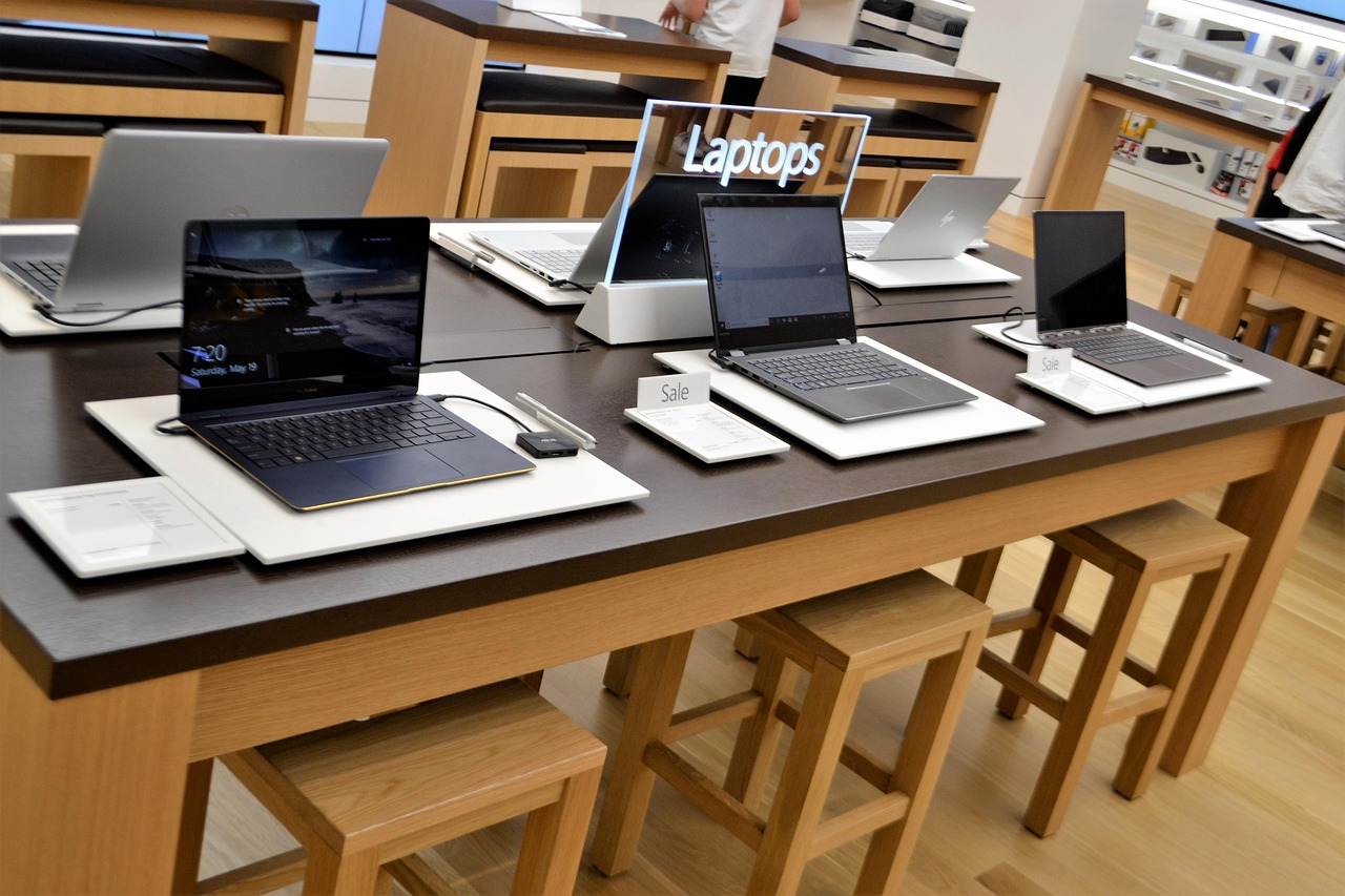 Small business owner working on a laptop